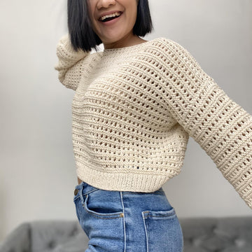 Lacy knitted sweater