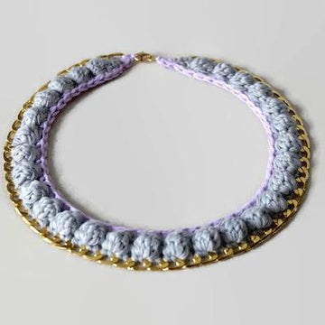 Double color gold chain necklace