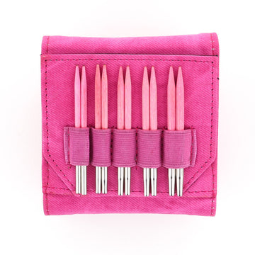 Lykke Blush 3.5" Interchangeable Needles Starter Set in Fuchsia Color