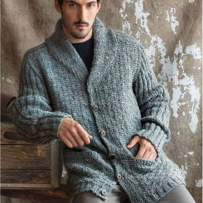 Noro Man's Jacket Cardigan Knitting Pattern