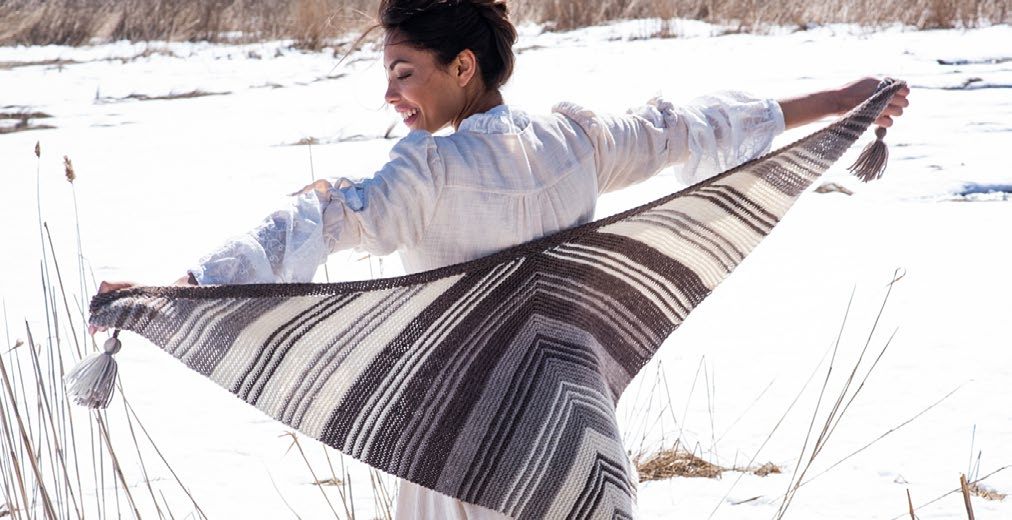 Lucienne Shawl in Berroco Ultra Alpaca Natural - Ultra Alpaca Eco-Lucienne