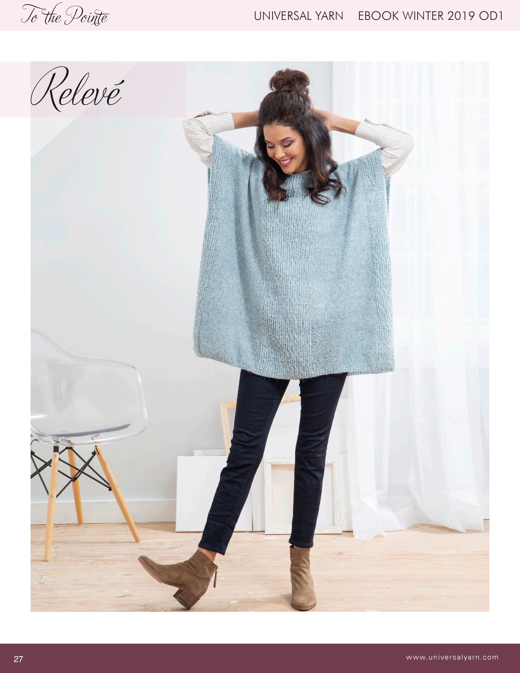 Universal Yarn RelevÃƒÂ© Cape Knitting Pattern