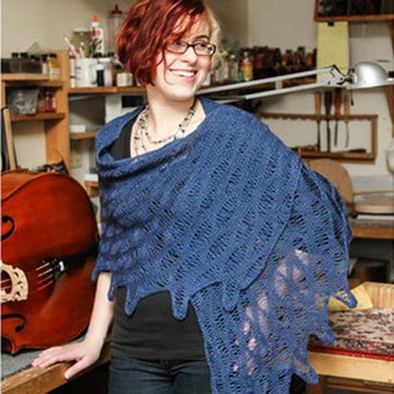 Valley Yarns 40th Anniversary Mixed Tide Shawl Knitting Pattern