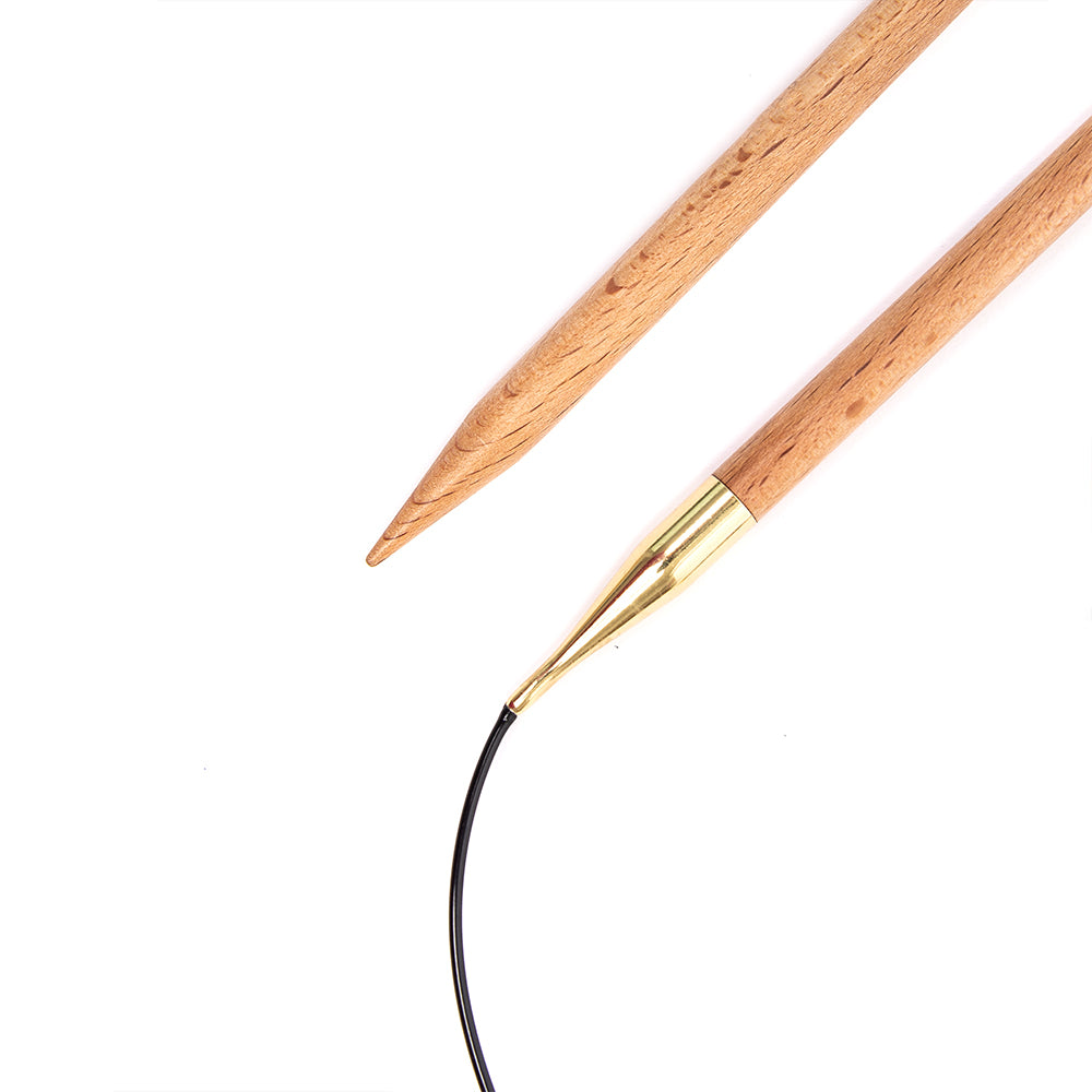 KnitPro Basix Beech Fixed Circular Needles 32"