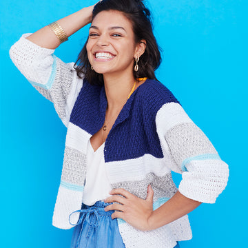 Paintbox Yarns La Jolla Cove Jacket Crochet Pattern