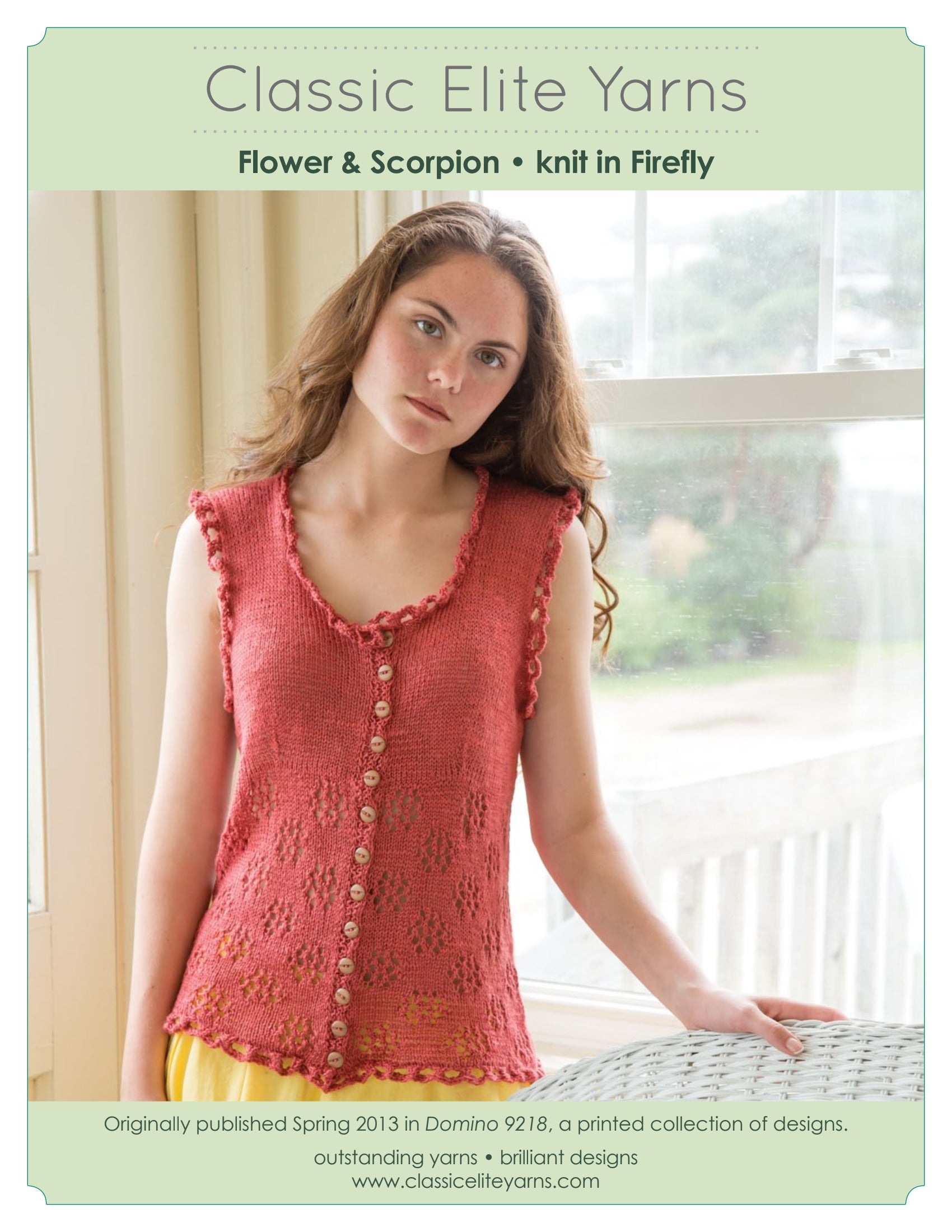 Classic Elite Yarns Flower and Scorpion Knitting Pattern
