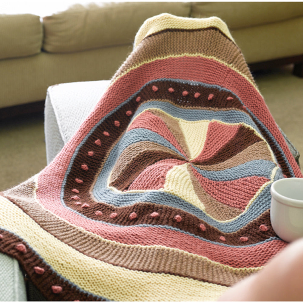 Valley Yarns Saturn Circular Lap Blanket Knitting Pattern