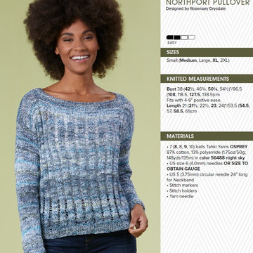 Tahki Yarns Northport Pullover Knitting Pattern