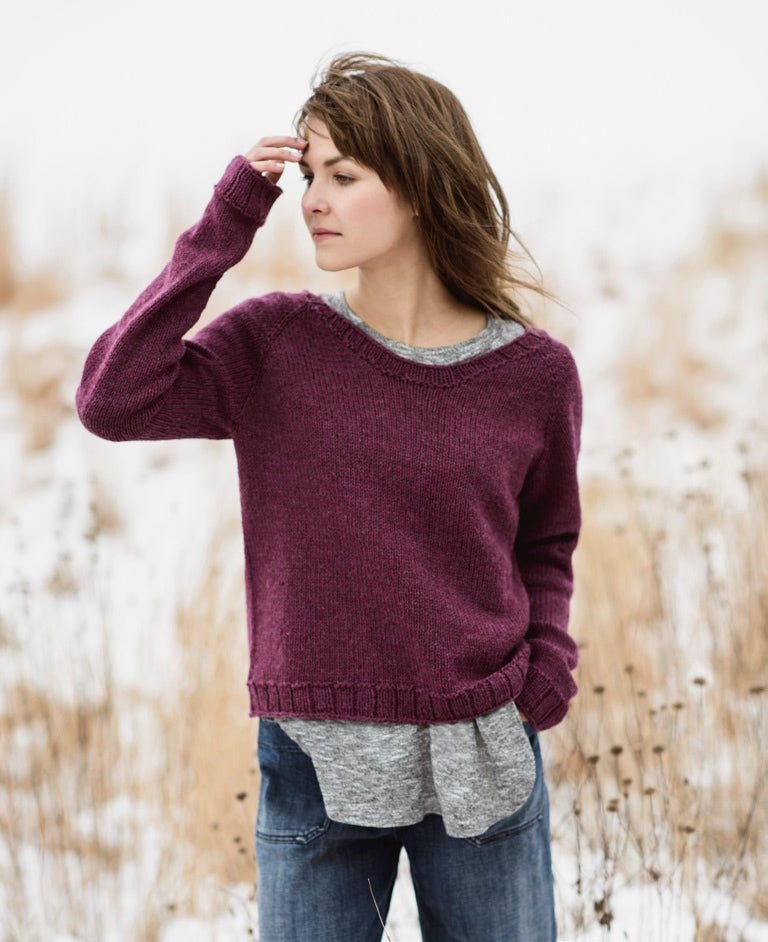 Blue Sky Fibers Cromwell Pullover Jumper Knitting Pattern