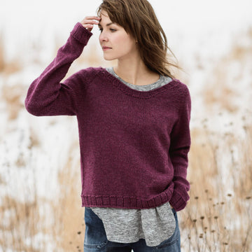 Blue Sky Fibers Cromwell Pullover Jumper Knitting Pattern