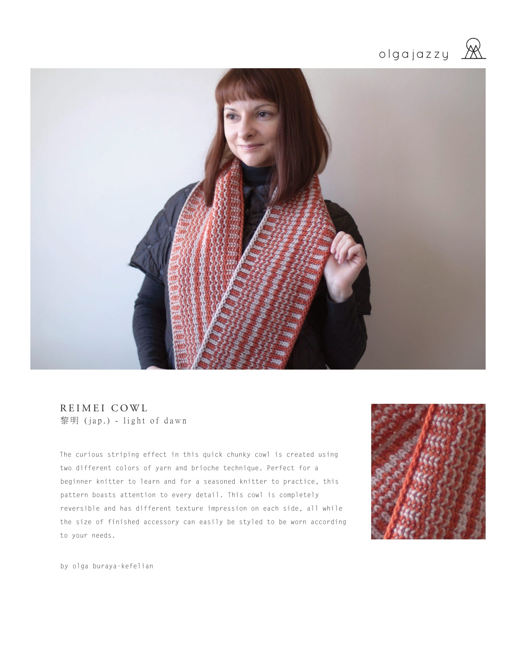 Olgajazzy Reimei Cowl Knitting Pattern