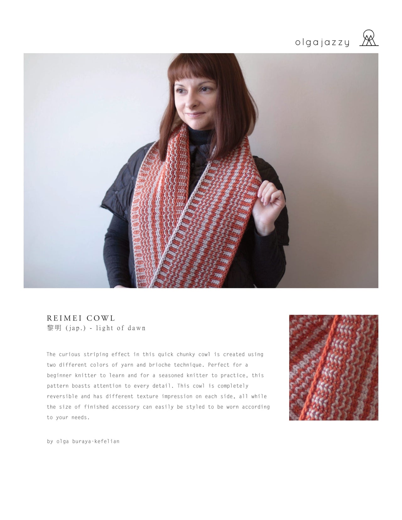 Olgajazzy Reimei Cowl Knitting Pattern