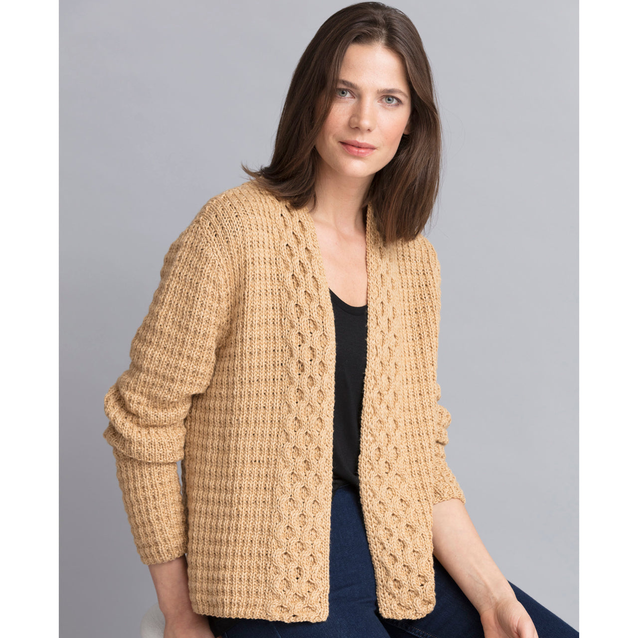 String Cyndi Honeycomb Cardigan Knitting Pattern