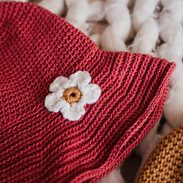 Bucket Hat With Flowers in Lion Brand 24/7 Cotton PDF