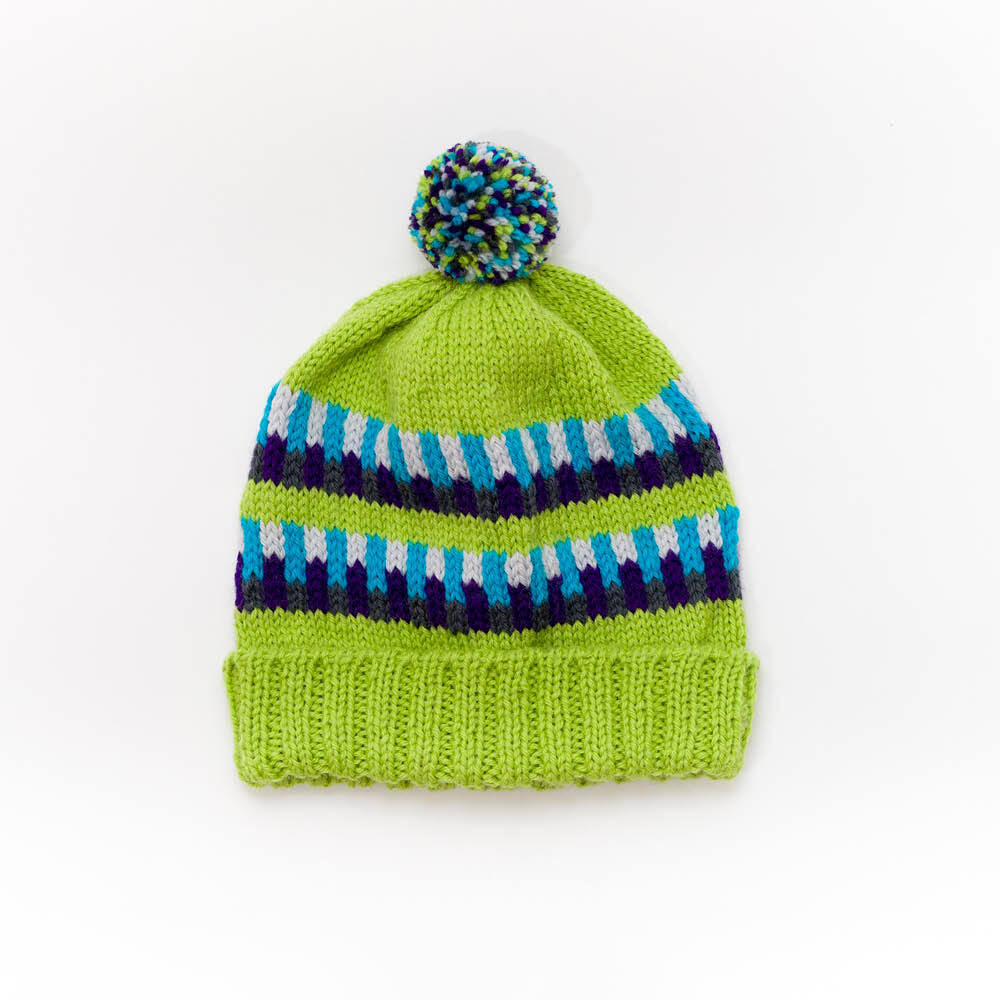 Paintbox Yarns Block Patterned Hat Knitting Pattern