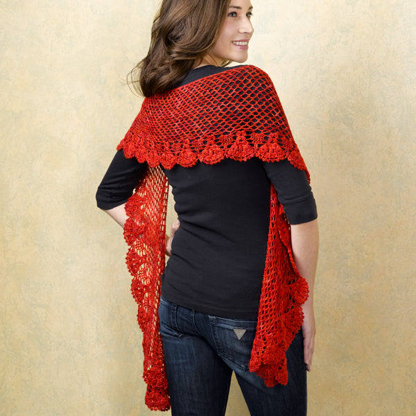 Valley Yarns Sumac Berry Shawl Crochet Pattern