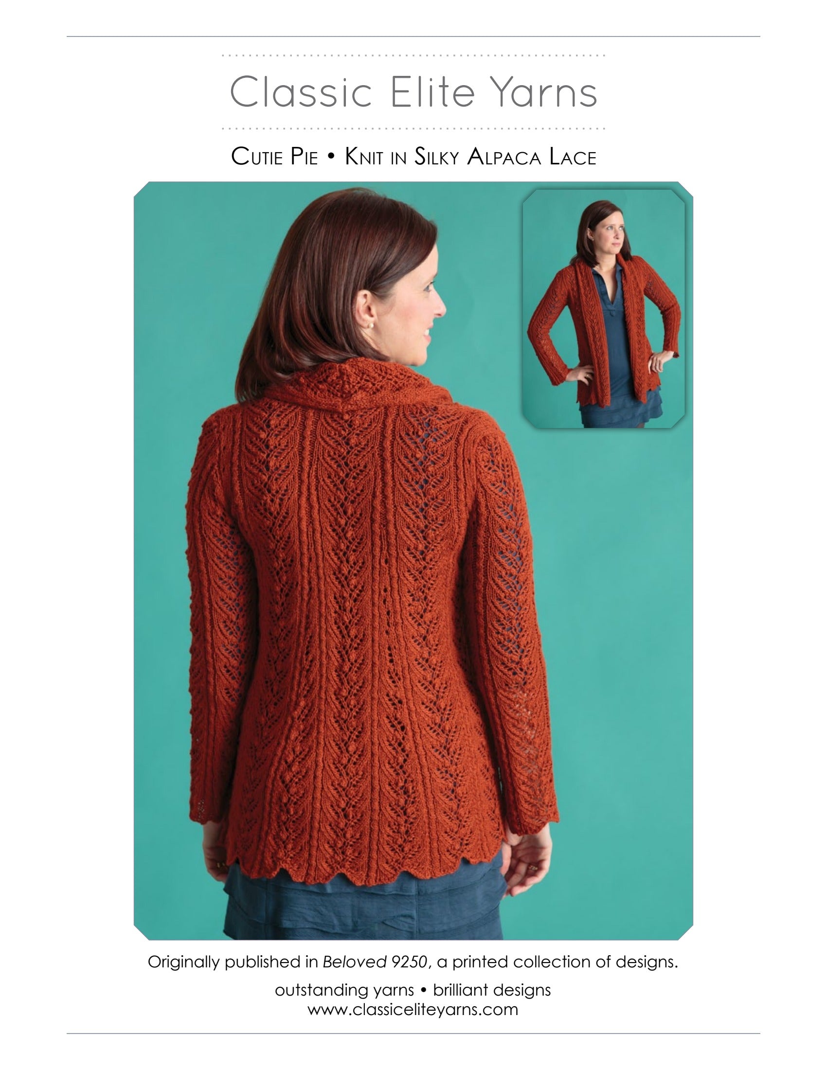 Classic Elite Yarns Cutie Pie Cardigan Knitting Pattern