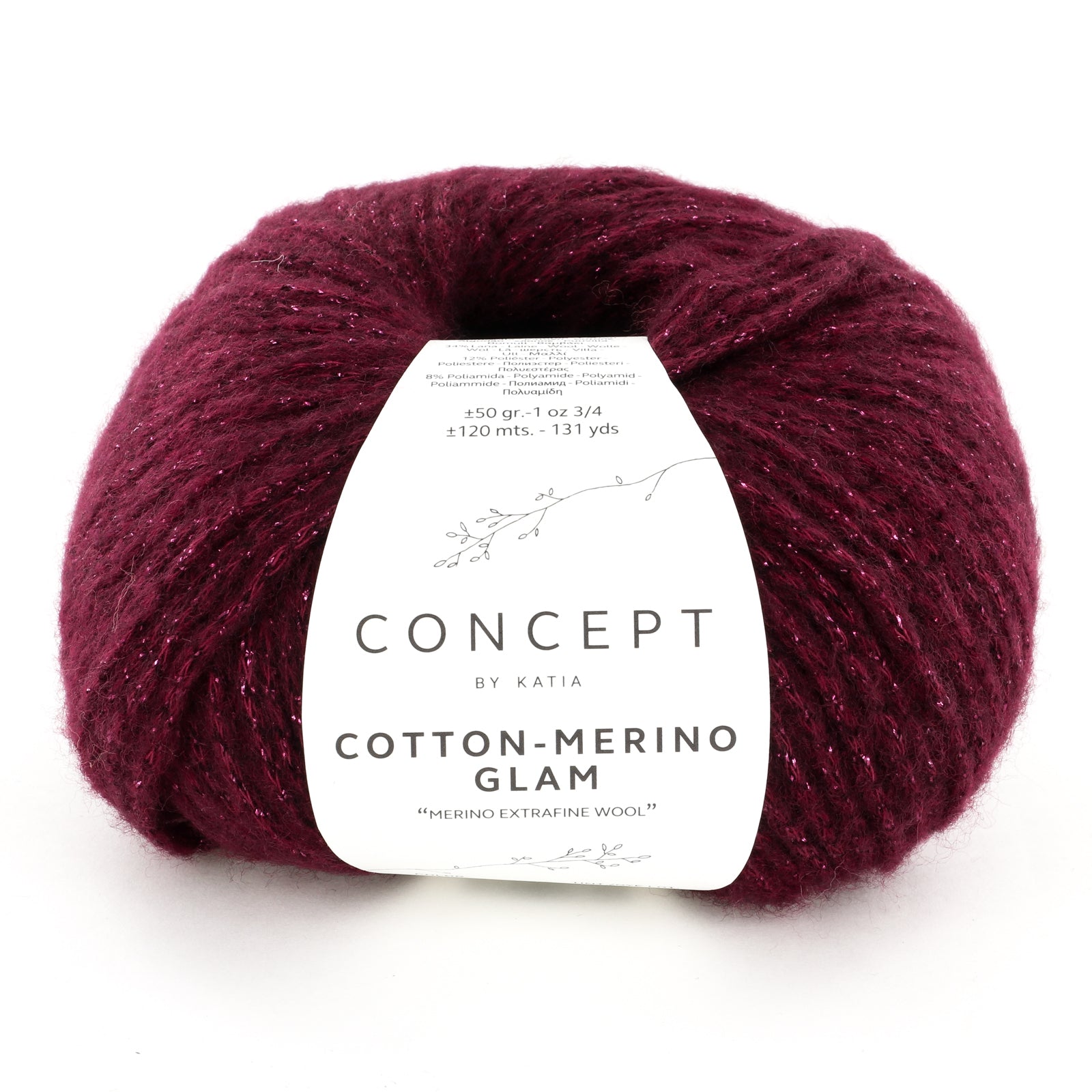 Katia Cotton Merino Glam Yarn - Cotton Worsted