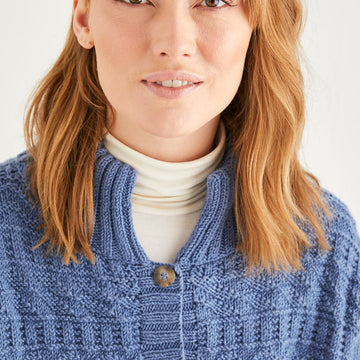 Sirdar 10210 High Neck Cardigan in Cashmere Merino Silk DK (Free)