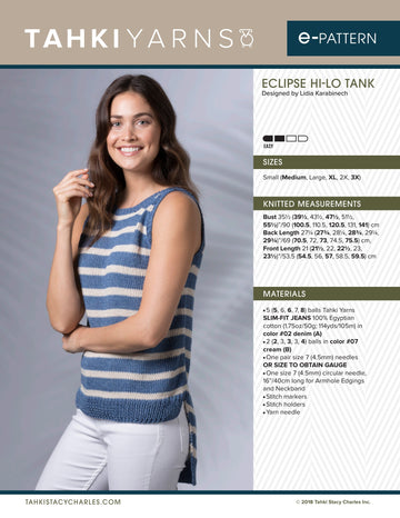 Tahki Yarns Eclipse Hi-Lo Tank PDF