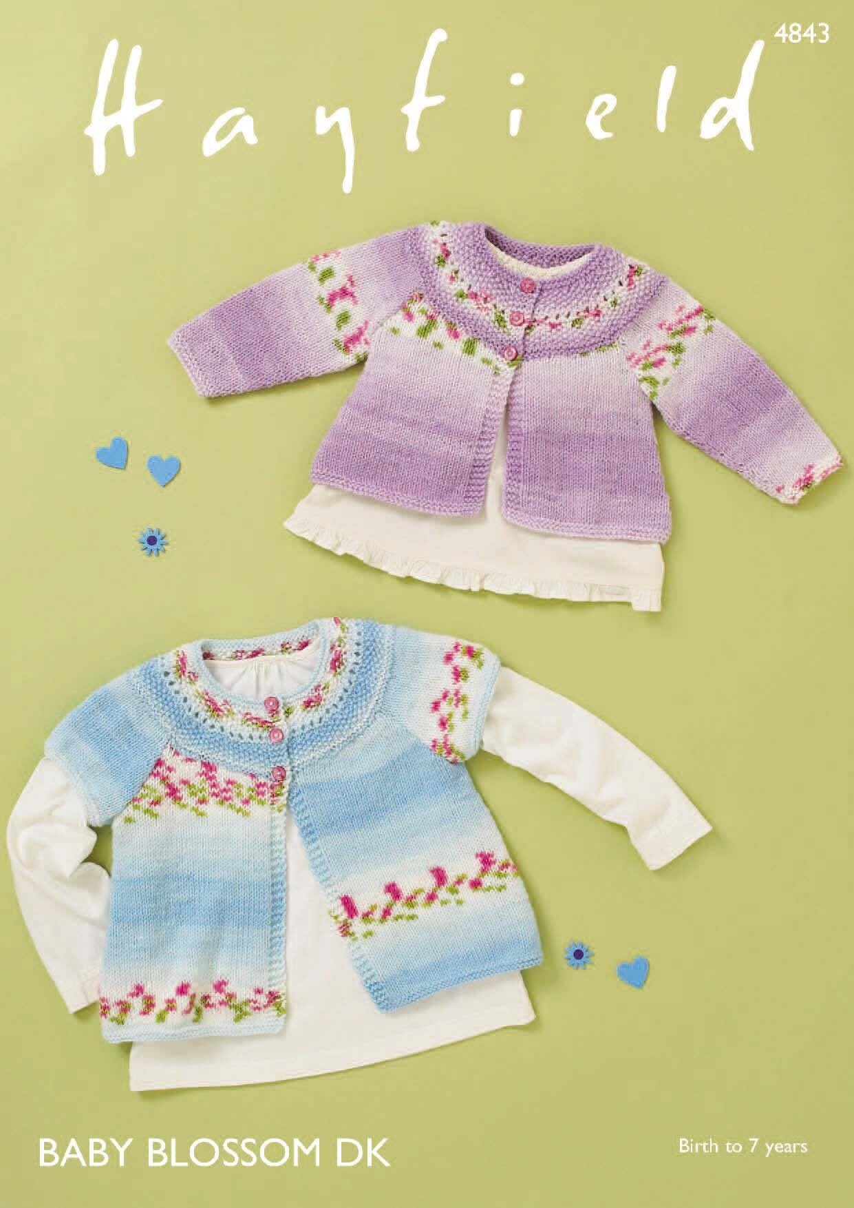 Hayfield 4843 Cardigans Knitting Pattern