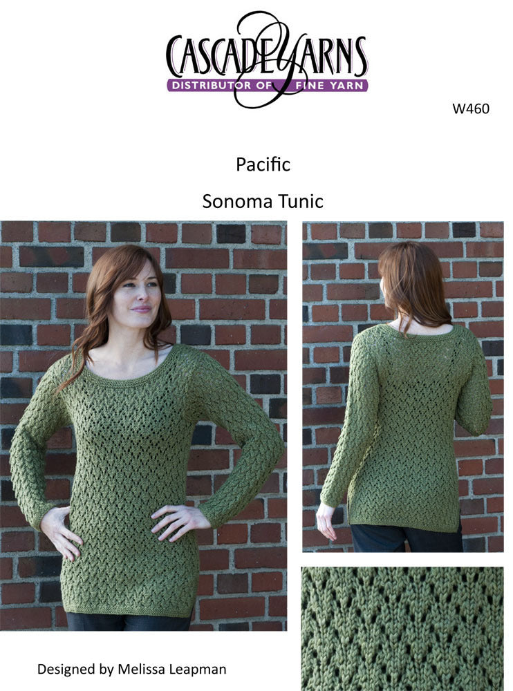 Sonoma Tunic Cascade Pacific Free Jumper Knitting Pattern