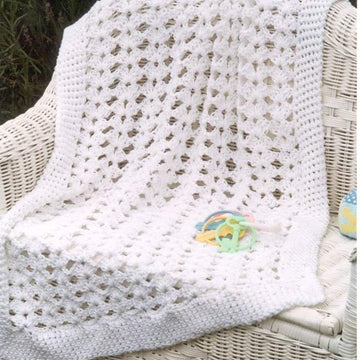 Shell Flower Baby Afghan Blanket Crochet Pattern