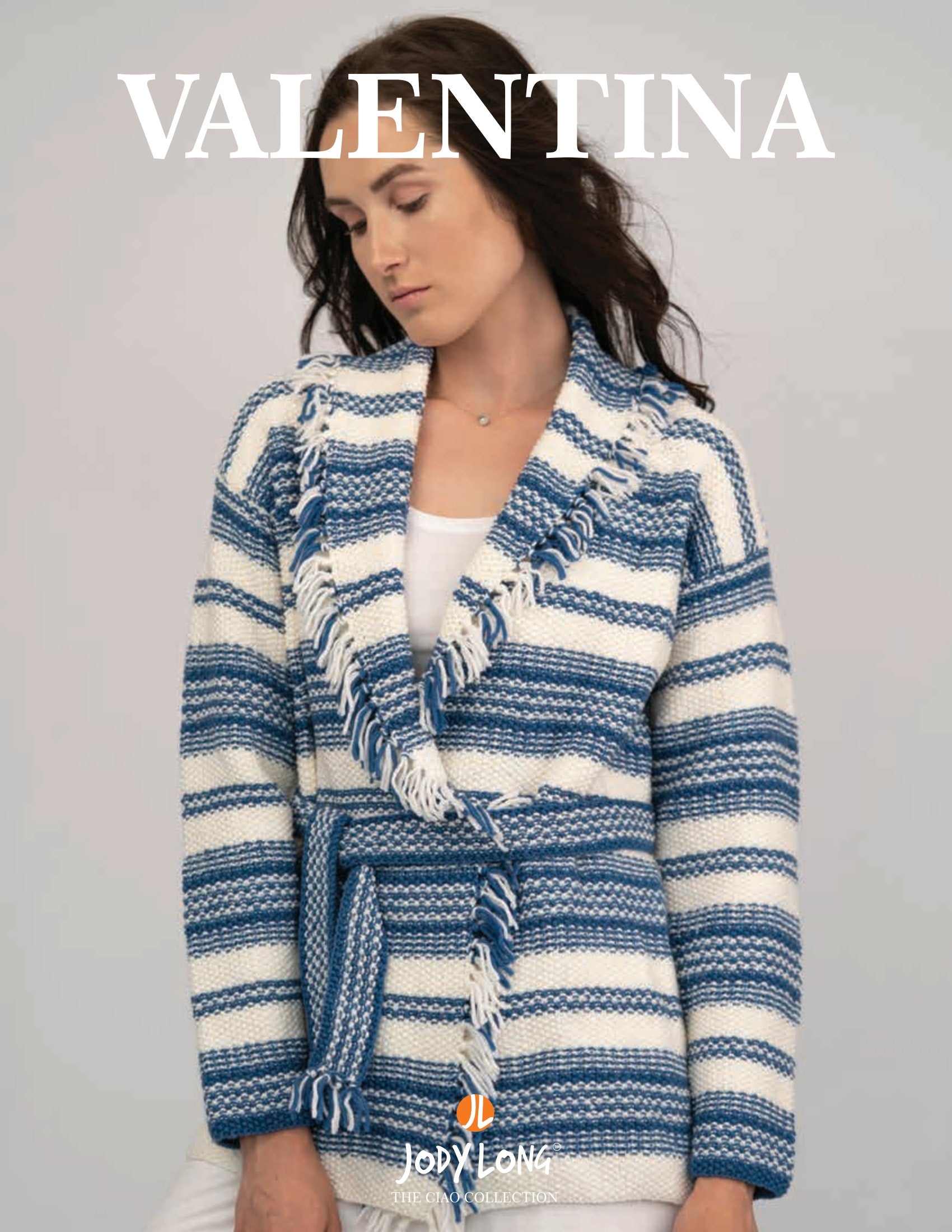 Jody Long Valentina Jacket with Belt Knitting Pattern