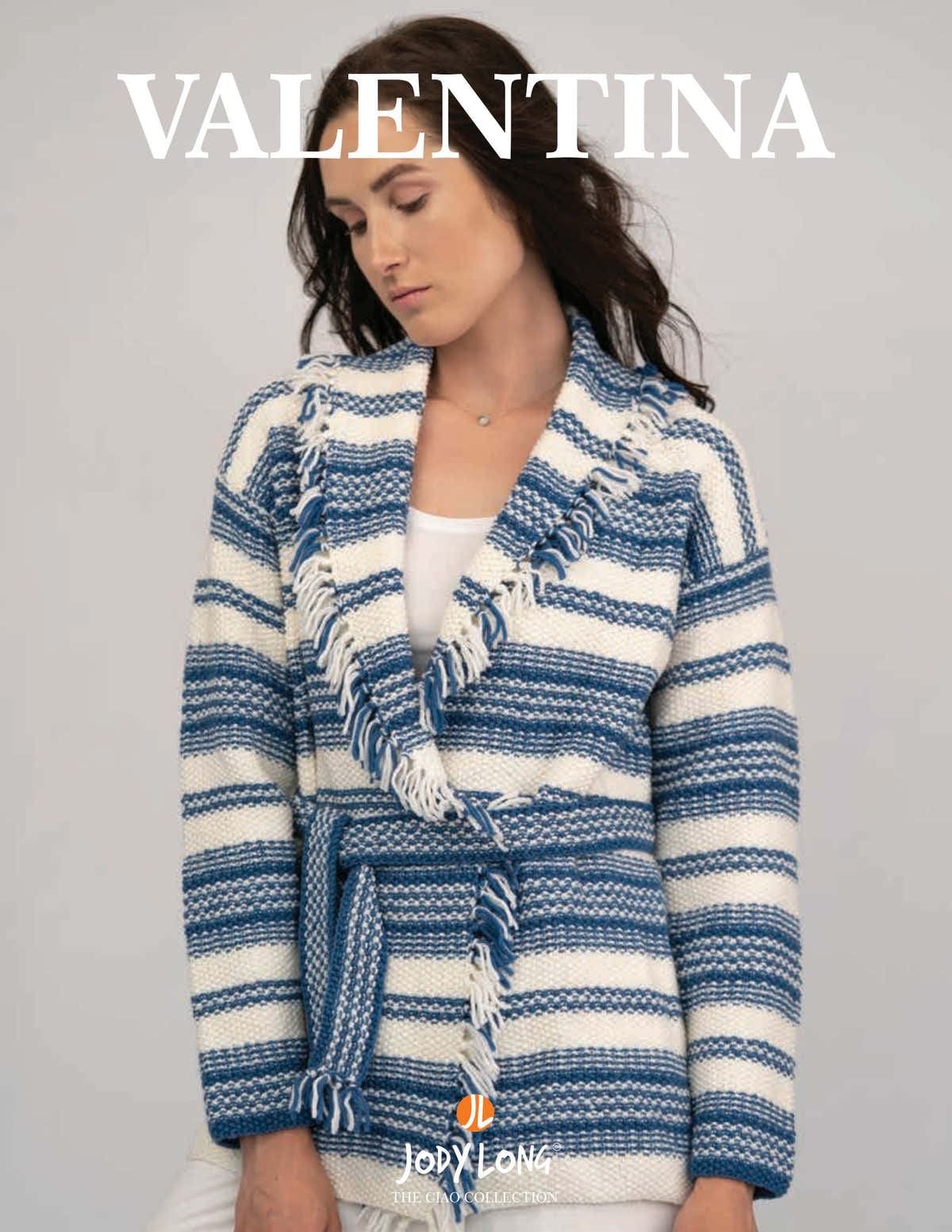 Jody Long Valentina Jacket with Belt Knitting Pattern