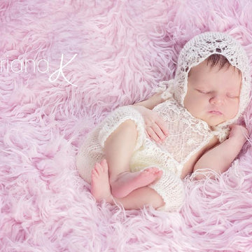 Lace Knit Overall Set