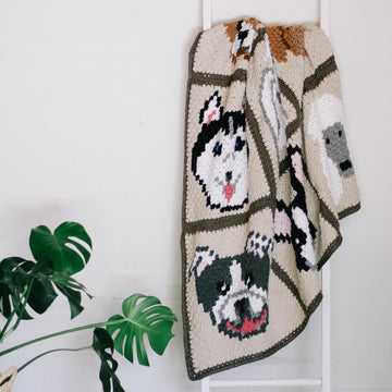 C2C French Bulldog / Boston Terrier Dog Blanket Square