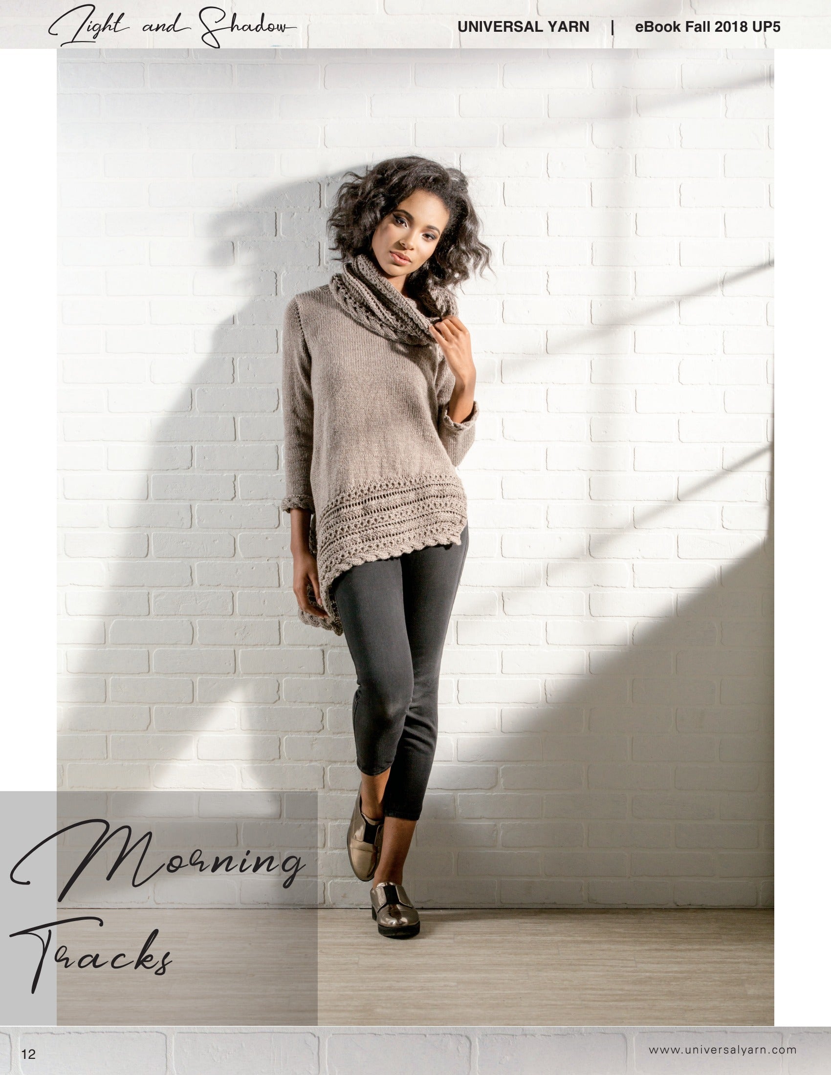 Universal Yarn Morning Tracks Cowl Knitting Pattern
