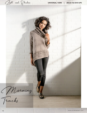 Universal Yarn Morning Tracks Cowl Knitting Pattern