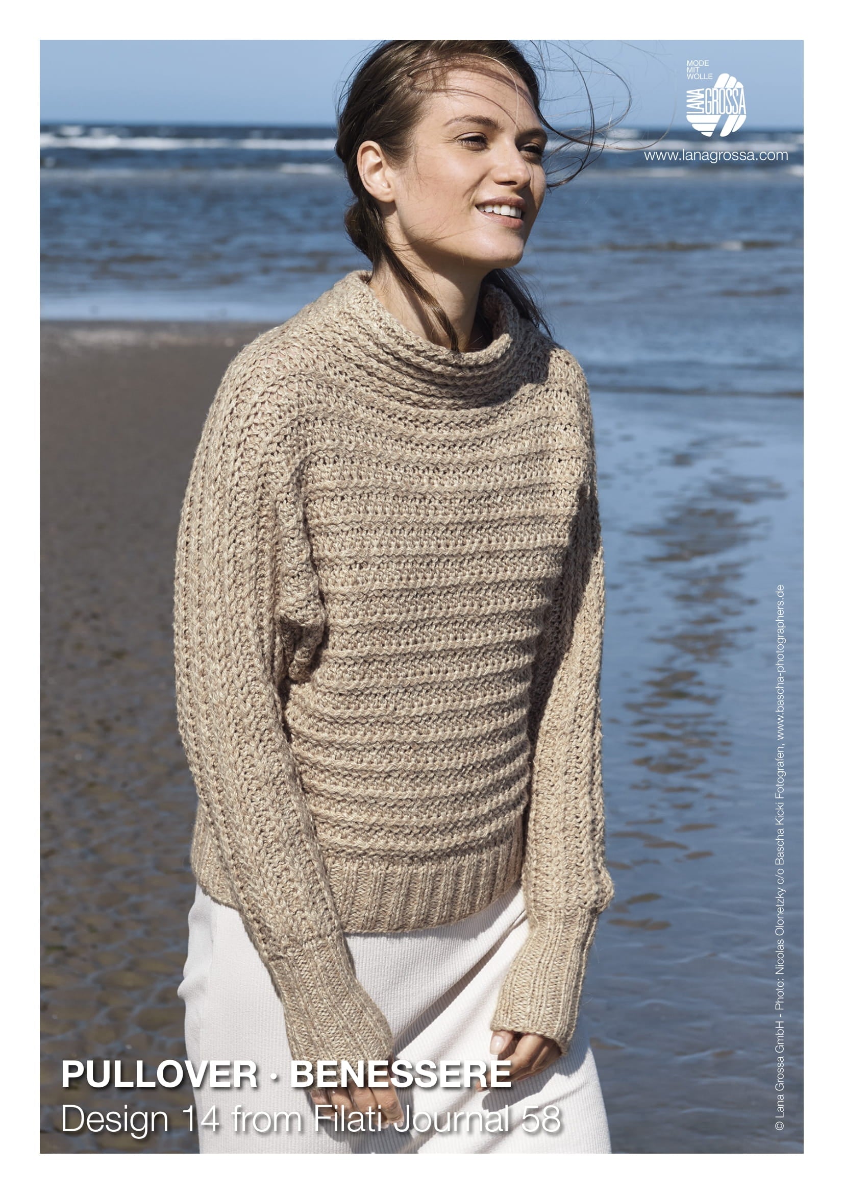 Lana Grossa 14 Pullover Jumper Knitting Pattern