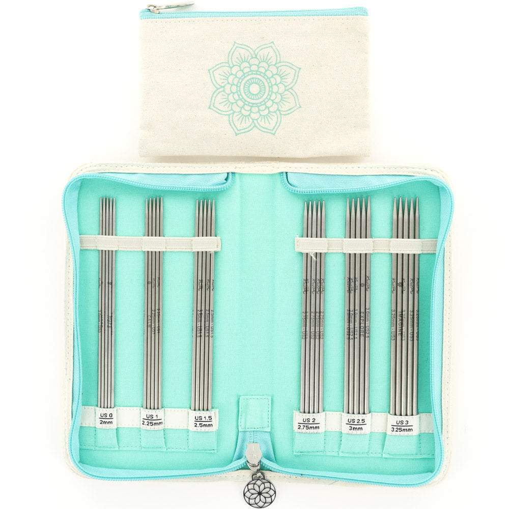 KnitPro Mindful Collection Gracious Set of 6 sizes of Double Pointed Lace Needles