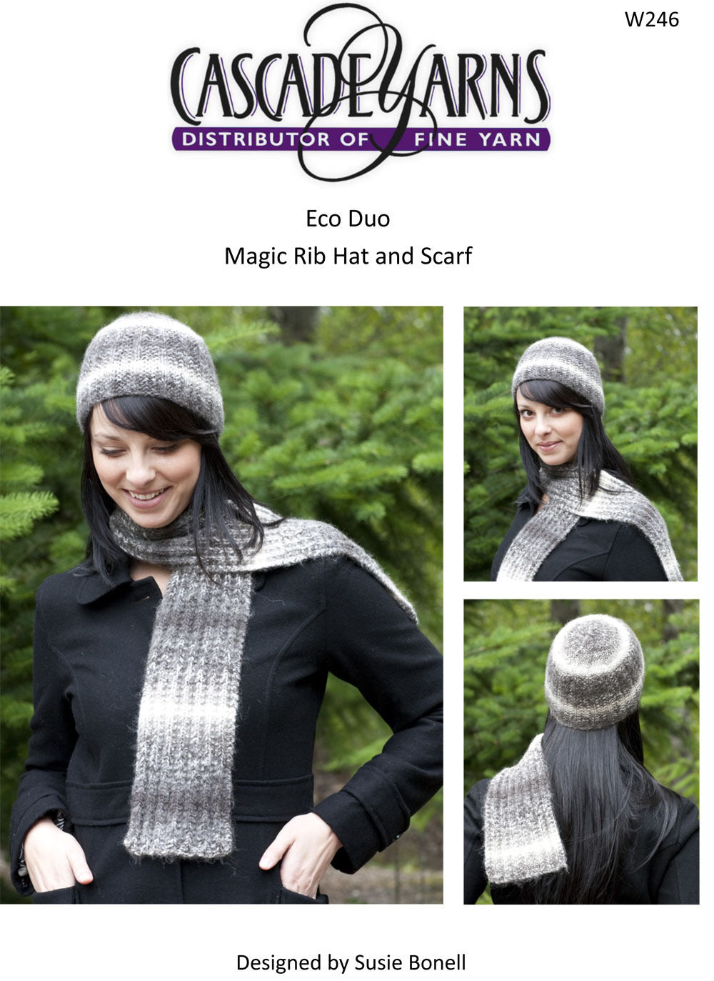 Magic Rib Hat & Scarf in Cascade Eco Duo - W246 - Free PDF