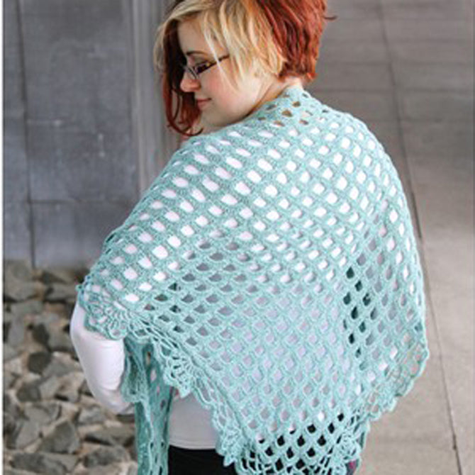 Valley Yarns 40th Anniversary Sermilik Shawl Crochet Pattern