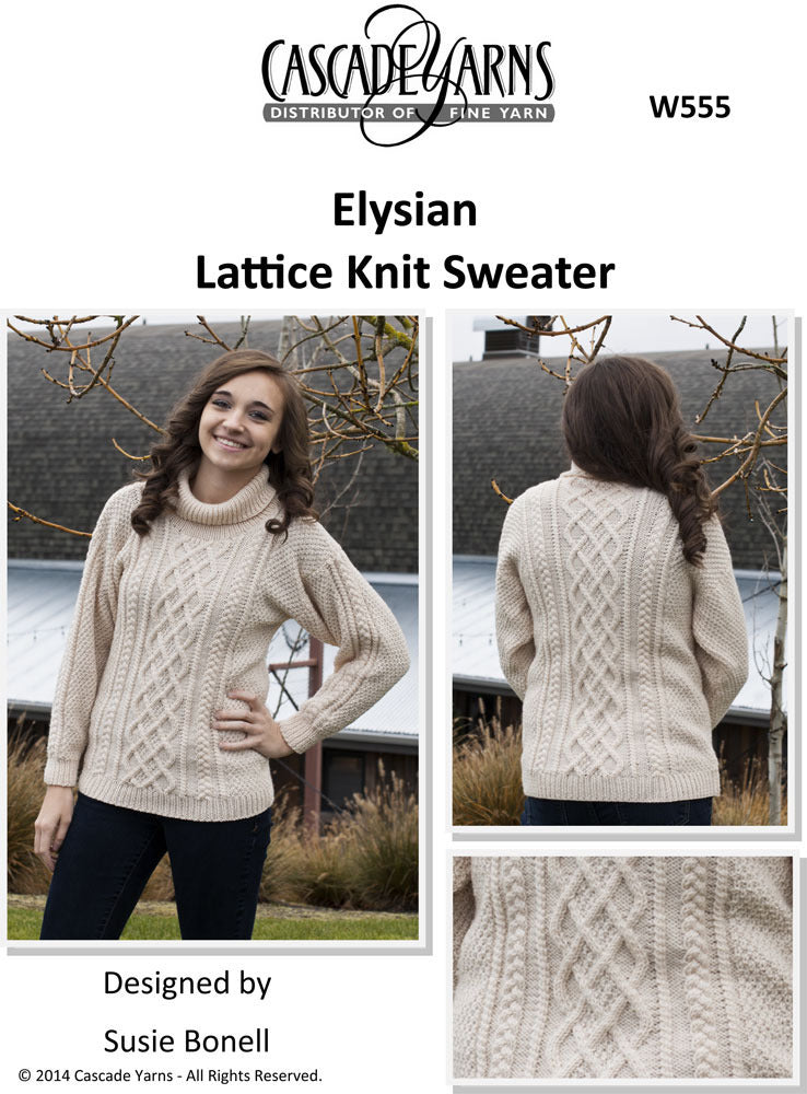 Lattice Knit Sweater Jumper Knitting Pattern