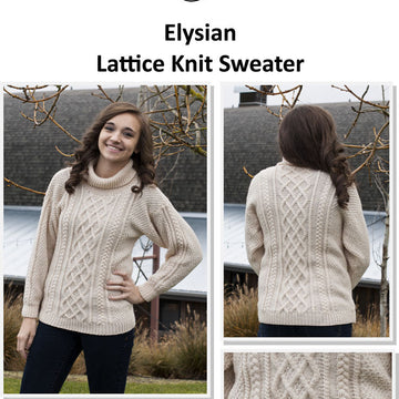 Lattice Knit Sweater Jumper Knitting Pattern