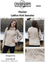 Lattice Knit Sweater Jumper Knitting Pattern