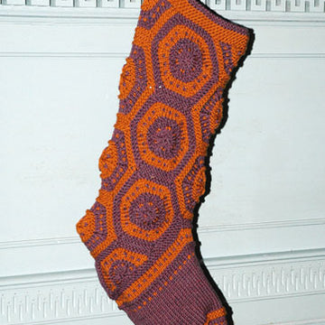 Hexagon Stocking Socks Knitting Pattern
