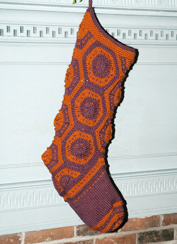 Hexagon Stocking in Berroco Comfort Aran PDF (Free)