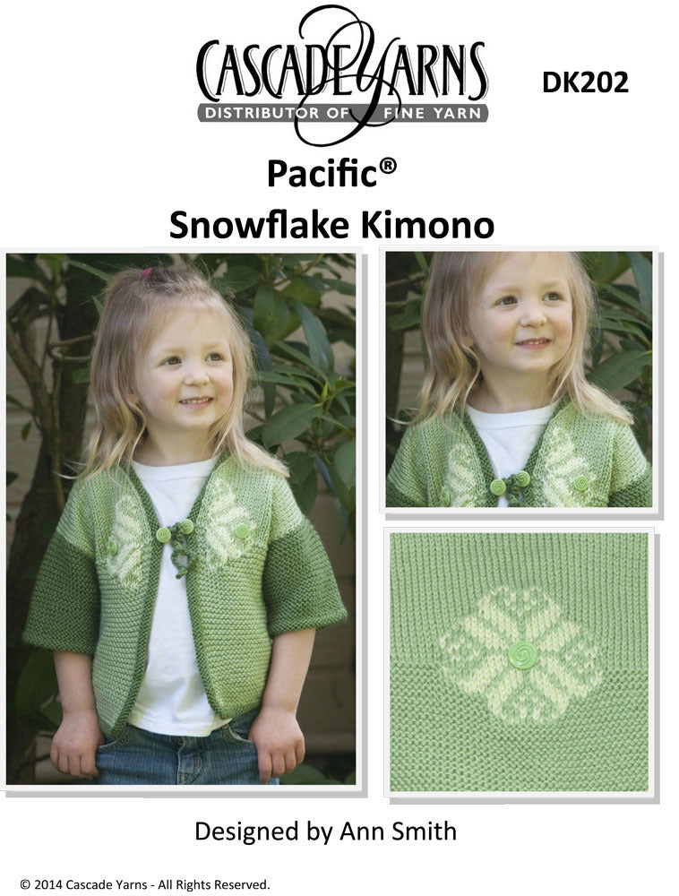 Snowflake Kimono Cascade PacificFree Dress Knitting Pattern