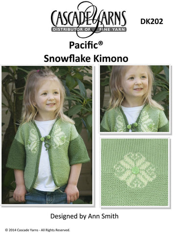 Snowflake Kimono Cascade PacificFree Dress Knitting Pattern