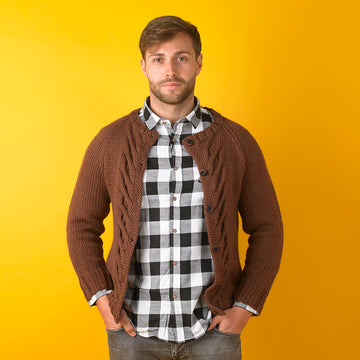 Paintbox Yarns Stormy Staghorn Cardigan PDF (Free)