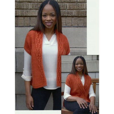Plymouth Yarn 2815 Women's Cabled Vest Knitting Pattern