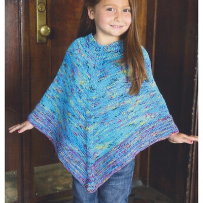 Plymouth Yarn 2954 Jelli Beenz Kid's Poncho Knitting Pattern