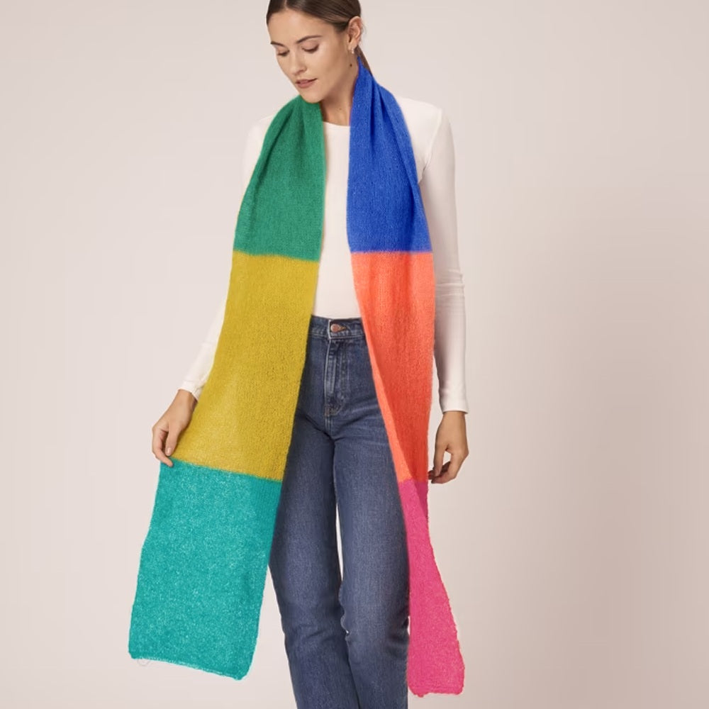 Beverley Scarf Rowan Kidsilk Haze Exclusive 6 Shade Colorpack Yarn - Mohair Lace