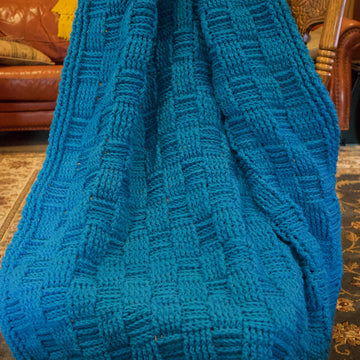 EASY Basketweave Lap Blanket