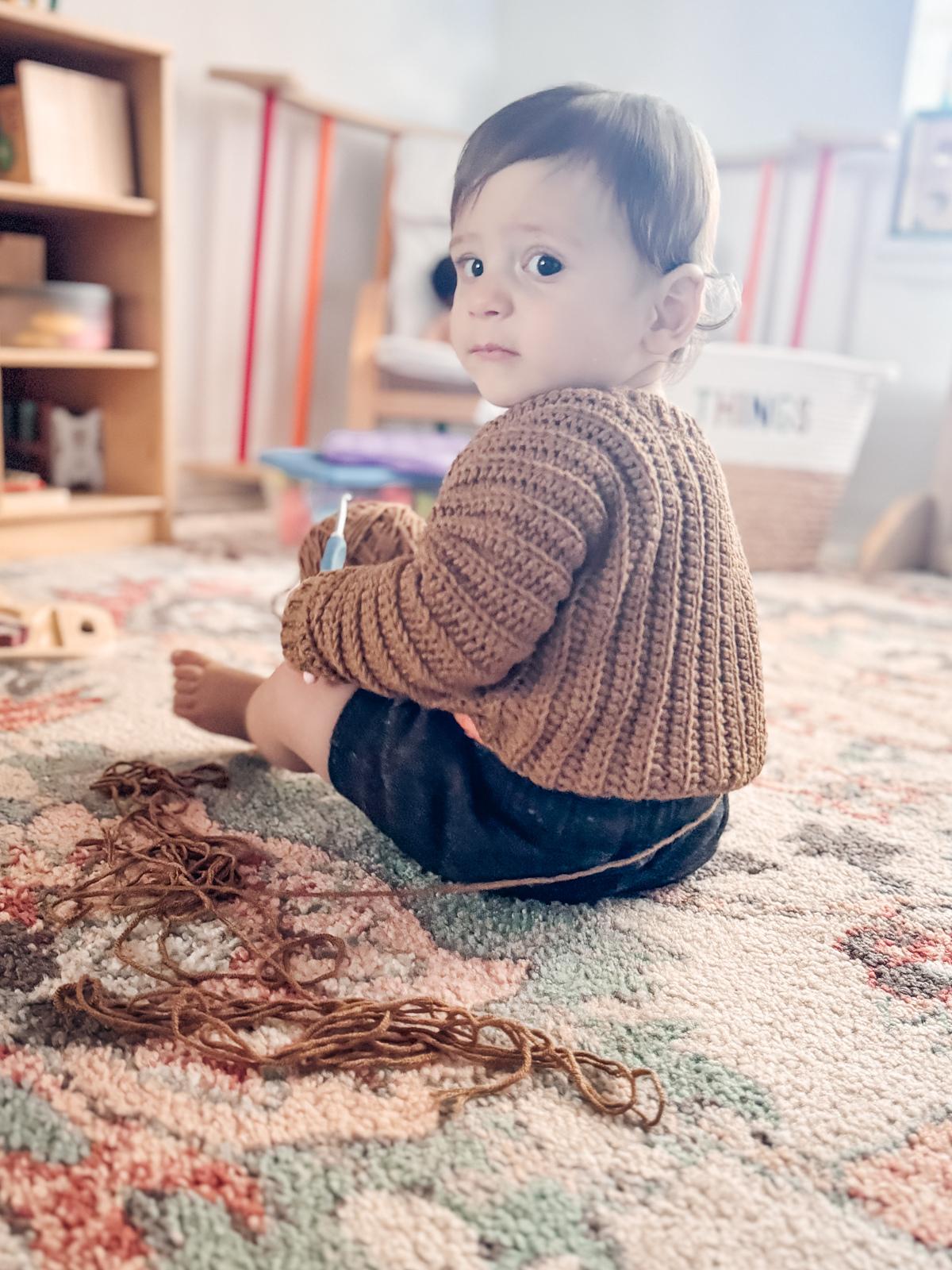 Easy Child Cuff-to-Cuff Sweater